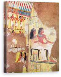 Norand Tablou Canvas - Egyptian 18th Dynasty - Pictorul Maie si sotia sa asezat, din mormantul lor, reconstruit in muzeu (B68331)
