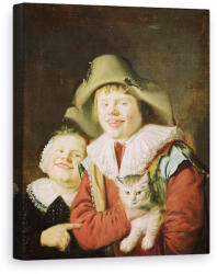 Norand Tablou Canvas - Jan Miense Molenaer - Copii care se joaca cu o pisica (B167507)