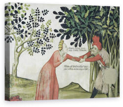 Norand Tablou Canvas - Giacomo Jaquerio - Fantana Vietii, detaliu al unui barbat tragand o femeie intr-o copse (B181544)