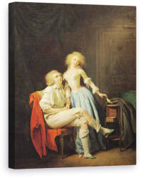Norand Tablou Canvas - Louis Leopold Boilly - Cuplu cu o pasare evadata (B162684)