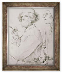 Norand Tablou inramat - Pieter Bruegel the Elder - Pictorul si iubitorul de arta gravura (B_GOLD_155300)