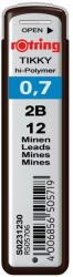 rOtring Mine creion 0, 7mm, 2B, 12 buc/set, ROTRING (RO231230) - roveli