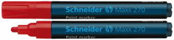 Schneider Marker cu vopsea SCHNEIDER Maxx 270, varf rotund 1-3mm - Rosu (S-127002) - roveli