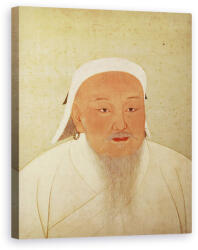 Norand Tablou Canvas - Scoala Chineza Dinastia Yuan - Portretul lui Genghis Han c. 1162-1227, Khan mongol, fondator al dinastiei imperiale, Yuan, facand din China centrul marelui Imperiu Mongol 1260-1368 (B6