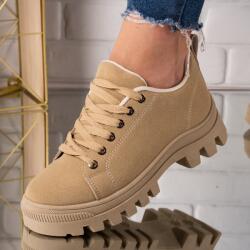 Sofiastore Sneakersi dama din piele ecologica intoarsa Bej Nazli (BL-299_BEIGE_3918)