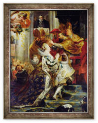 Norand Tablou inramat - Peter Paul Rubens - Ciclul Medici, incoronarea Mariei de Medici 1573-1642 la St. Denis, 13 mai 1610, detaliu al incoronarii (B_GOLD_17697)