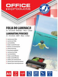 Office Products Folie laminare A5, 80 microni, 100buc/top, OFFICE PRODUCTS (OF-20325215-90) - roveli