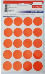 TANEX Etichete autoadezive color, D25 mm, 100 buc/set, TANEX - orange (TX-OFC-132-OG)