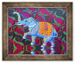 Norand Tablou inramat - Jane Tattersfield - Elefant Indian, 2016 (B_GOLD_3514818)