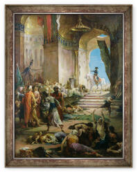 Norand Tablou inramat - Henri Leopold Levy - Napoleon Bonaparte 1769-1821 in Marea Moschee de la Cairo (B_GOLD_26200)
