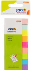 STICK'N Stick index hartie color 50x12 mm, 9x50 file/set, STICK'N - 9 culori neon (HO-21689) - roveli