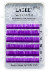 Lagee Extensii de gene curbura C Lagee culoare purple, extensii gene premium, 6 linii (LGCE_C6_012_10)