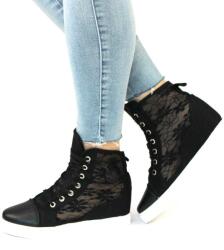 Zibra Sneakers dama cu toc ascuns ABC-13-BLACK (ABC-13-BLACK_A975)
