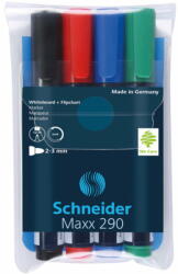 Schneider Marker whiteboard si flipchart, SCHNEIDER Maxx 290, 4 buc. /set (S-129094)