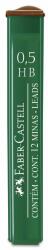 Faber-Castell Mine creion mecanic Polymer 0, 5 mm HB, 12 buc/set, FABER-CASTELL (FC521500) - roveli