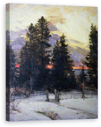 Norand Tablou Canvas - Abram Efimovich Arkhipov - Apusul soarelui peste un peisaj de iarna (B210380-4050)
