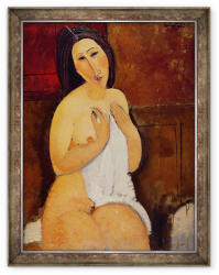 Norand Tablou inramat - Amedeo Modigliani - Sezat Nud cu o camasa (B_GOLD_898083)