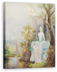 Norand Tablou Canvas - Thomas Gainsborough - Fata cu o carte asezat intr-un parc (B165943-4050)