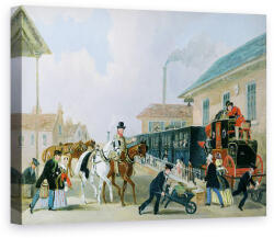 Norand Tablou Canvas - James Pollard - Looth-Londra Royal Mail Calatorind cu trenul de la Peterborough Est in decembrie 1845 ulei pe panza (B159654)