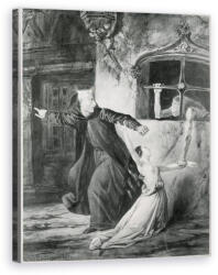 Norand Tablou Canvas - Louis Boulanger - Sachette, Esmeralda si Claude Frollo, ilustratie pentru Cocosatul de la Notre Dame de Victor Hugo 1802-85 (B82185-4050)