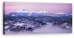 Norand Tablou Canvas - Zori in Muntii Tatra, Panorama, Roz, Violet (03506)
