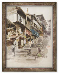 Norand Tablou inramat - Robert Frederick Blum - A Street in Ikao, Japonia II (B_GOLD_1152073)