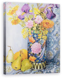 Norand Tablou Canvas - Joan Thewsey - Iris si roz intr-o vaza japoneza cu pere (B147820-4050)