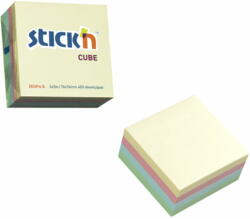 STICK'N Cub notes autoadeziv 76 x 76 mm, 400 file pastel, STICK'N (HO-21013)