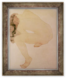 Norand Tablou inramat - Auguste Rodin - Sezat nud indoire peste (B_GOLD_390738)