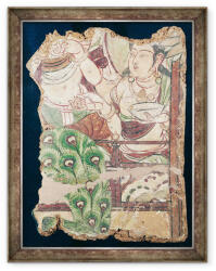 Norand Tablou inramat - Scoala chineza - Fragment reprezentand un paradis budist, din Duldur-Aqur, Xinjiang (B_GOLD_208133)