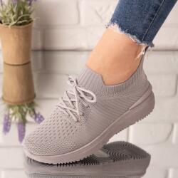 Sofiastore Sneakersi dama din material textil Gri Gia (H-56_LT.GREY_F76D)