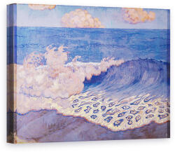 Norand Tablou Canvas - Georges Lacombe - Peisaj marin albastru, efect val (B33789)