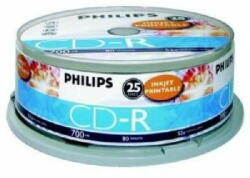 Philips CD-R 25 buc. /cutie, 700MB PHILIPS (CR7D5NB25/00) - roveli