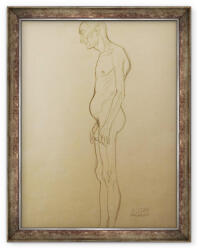 Norand Tablou inramat - Gustav Klimt - Omul Nud, Nackter Man Nach Link-uri (B_GOLD_653261)