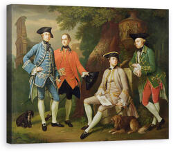 Norand Tablou Canvas - Nathaniel Dance-Holland - James Grant de la Grant, John Mytton, onorabilul Thomas Robinson si Thomas Wynne (B162478-4050)