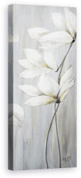 Norand Tablou canvas - Floare, Primavara, Argintiu, Alb, Pictura, 30x90 cm (02968)