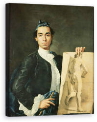 Norand Tablou Canvas - Luis Egidio Menendez - Autoportret care detine un studiu nud (B240981-4050)