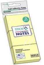 STICK'N Notes autoadeziv 38x51 mm, 3 x 100 buc/set, galben, STICK'N Pastel (HO-21127)