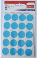 TANEX Etichete autoadezive color, D25 mm, 100 buc/set, TANEX - albastru (TX-OFC-132-BL)