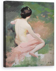 Norand Tablou Canvas - Jules Ernest Renoux - Femeie Nud asezat vazut din spate (B164920)