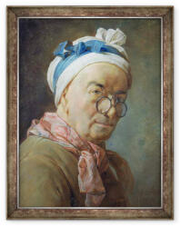 Norand Tablou inramat - Jean-Baptiste Simeon Chardin - Autoportret cu ochelari (B_GOLD_66427)