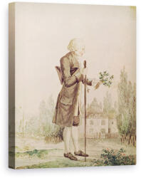 Norand Tablou Canvas - Scoala franceza - Jean-Jacques Rousseau 1712-78 Culegand ierburi la Ermenonville (B43747)