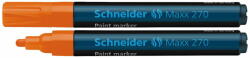 Schneider Marker cu vopsea SCHNEIDER Maxx 270, varf rotund 1-3mm - Portocaliu (S-127006)