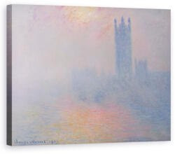 Norand Tablou Canvas - Claude Monet - Casele Parlamentului, Londra, cu soarele de rupere prin ceata (B19861-4050)