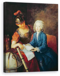 Norand Tablou Canvas - Antoine Pesne - Jean-Philippe Baratier 1721-40 Prezentat Minervei (B221173-4050)
