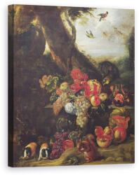 Norand Tablou Canvas - Abraham Brueghel - Fructe si animale (B16766-4050)