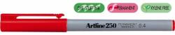 ARTLINE Marker permanent Artline 250, varf rotund 0.4 mm - Rosu (EK-250-RE)