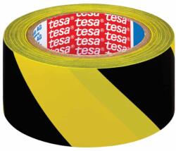 tesa Banda adeziva de marcare 50 mm x 33 m, negru/galben, TESA (TS607687) - roveli
