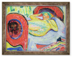 Norand Tablou inramat - Ernst Ludwig Kirchner - inchis Nud (B_GOLD_155726)