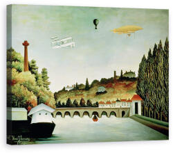 Norand Tablou Canvas - Henri J. F. Rousseau - Vedere la Podul de la Sevres si dealuri la Clamart, St. Cloud si Bellevue (B47578-4050)